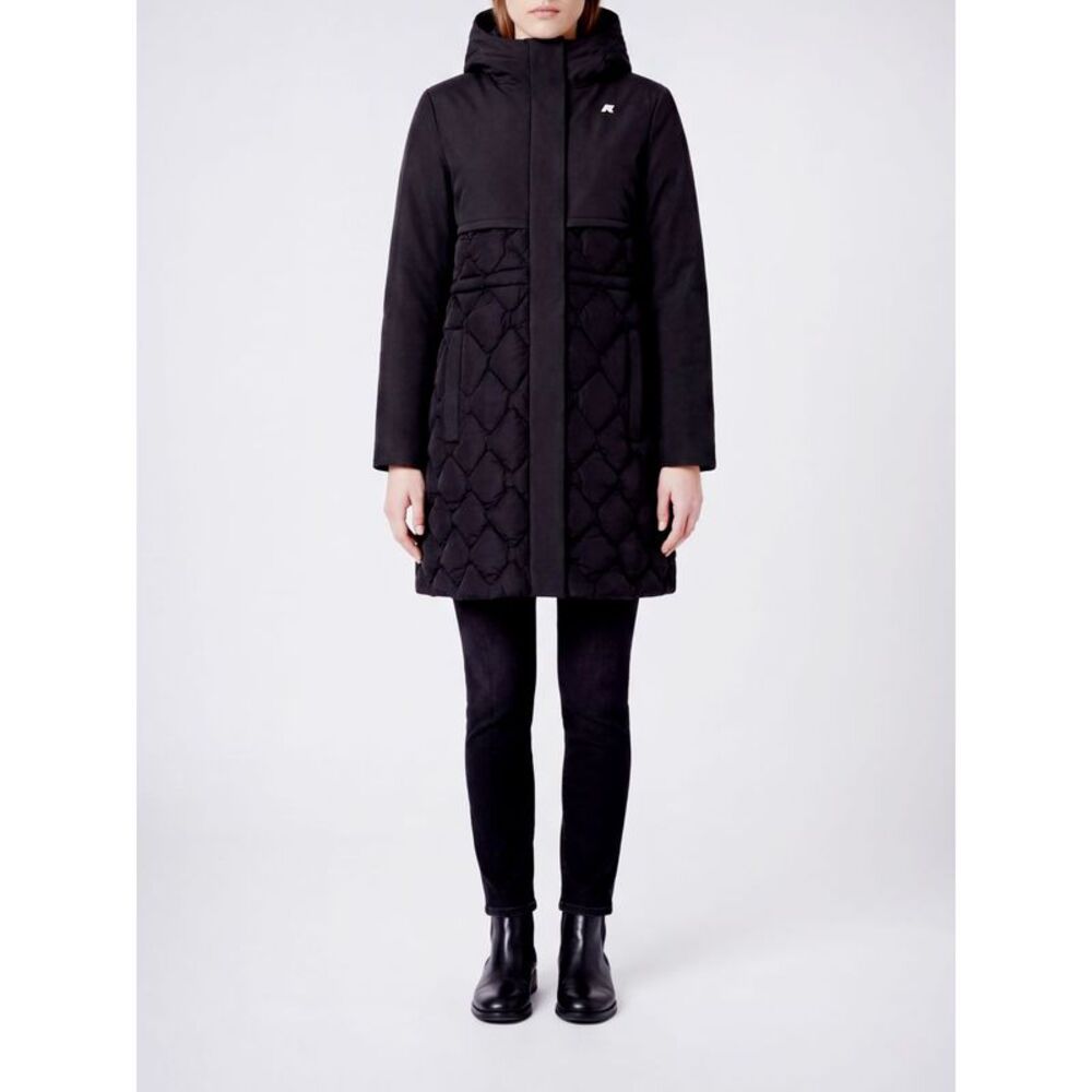 K-Way Women K-Way Long Quilted Parka With Hood And Primaloft® Technology